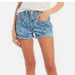 Levi’s 501 High Rise Bleach Floral shorts, 28, NWT